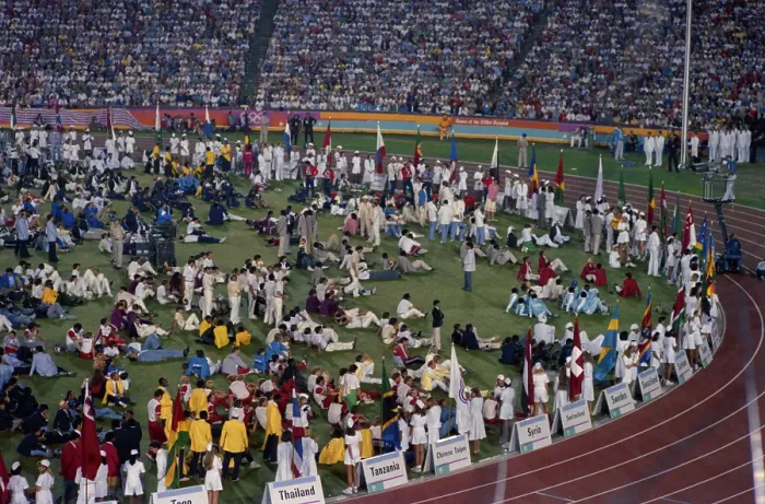Framed Print : 1984 Summer Olympics - Closing Ceremony Framed Print : 1984 Summer Olympics - Closing Ceremony