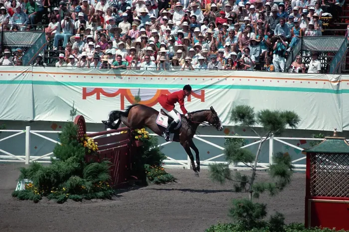 Framed Print : 1984 Summer Olympics - Equestrian - Individual Jumping Framed Print : 1984 Summer Olympics - Equestrian - Individual Jumping