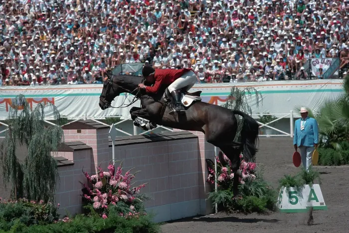 Framed Print : 1984 Summer Olympics - Equestrian - Individual Jumping Framed Print : 1984 Summer Olympics - Equestrian - Individual Jumping