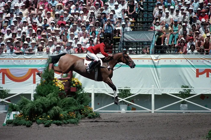 Framed Print : 1984 Summer Olympics - Equestrian - Individual Jumping Framed Print : 1984 Summer Olympics - Equestrian - Individual Jumping