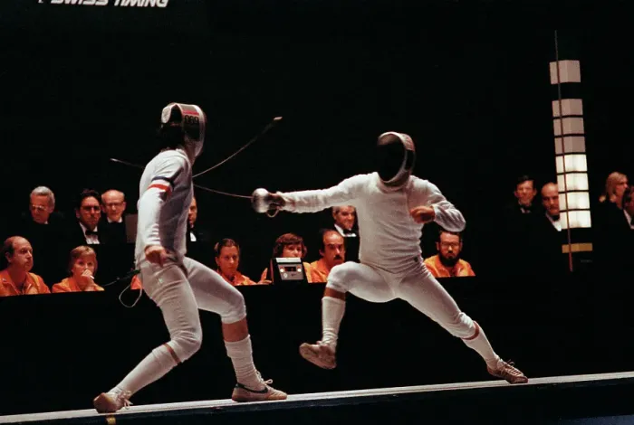 Framed Print : 1984 Summer Olympics - Fencing Framed Print : 1984 Summer Olympics - Fencing