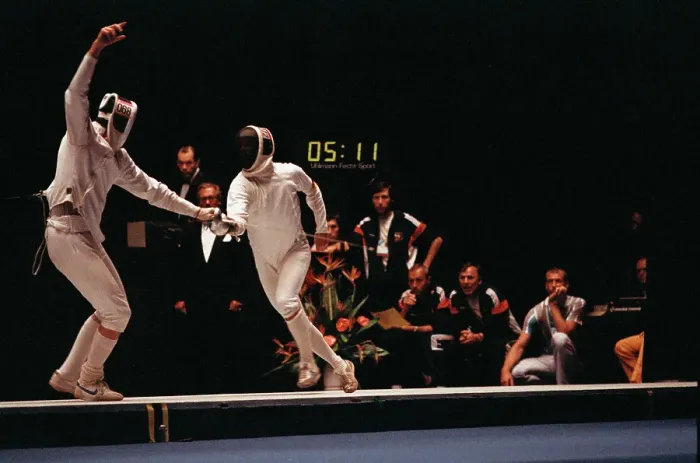 Framed Print : 1984 Summer Olympics - Fencing Framed Print : 1984 Summer Olympics - Fencing