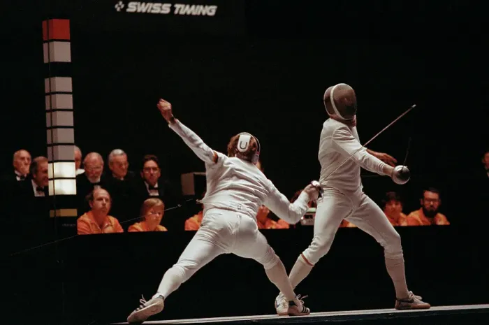 Framed Print : 1984 Summer Olympics - Fencing Framed Print : 1984 Summer Olympics - Fencing