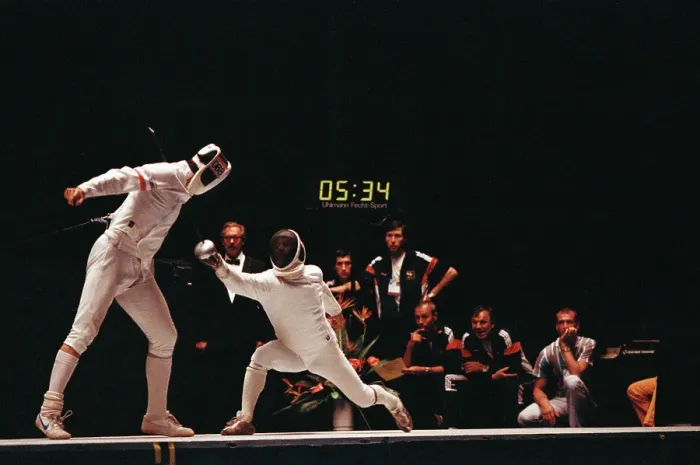Framed Print : 1984 Summer Olympics - Fencing Framed Print : 1984 Summer Olympics - Fencing