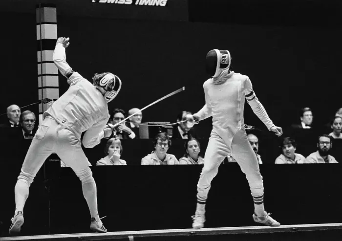 Framed Print : 1984 Summer Olympics - Fencing Framed Print : 1984 Summer Olympics - Fencing