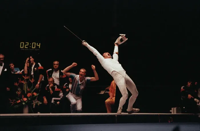 Framed Print : 1984 Summer Olympics - Fencing - Team Épée