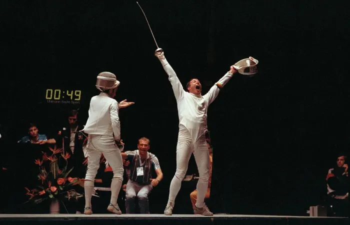 Framed Print : 1984 Summer Olympics - Fencing - Team Épée Framed Print : 1984 Summer Olympics - Fencing - Team Épée