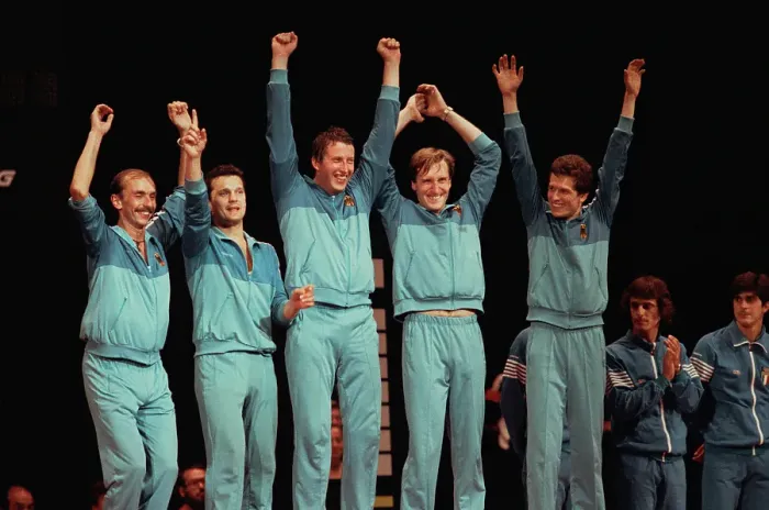 Framed Print : 1984 Summer Olympics - Fencing - Team Épée Framed Print : 1984 Summer Olympics - Fencing - Team Épée