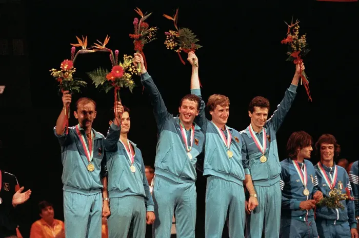 Framed Print : 1984 Summer Olympics - Fencing - Team Épée Framed Print : 1984 Summer Olympics - Fencing - Team Épée