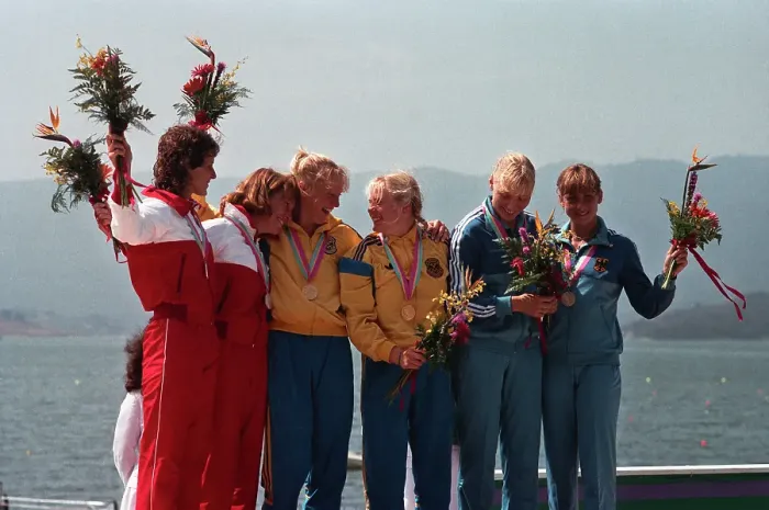 Framed Print : 1984 Summer Olympics - Kayaking - Women's K-2 500 Metres Framed Print : 1984 Summer Olympics - Kayaking - Women's K-2 500 Metres