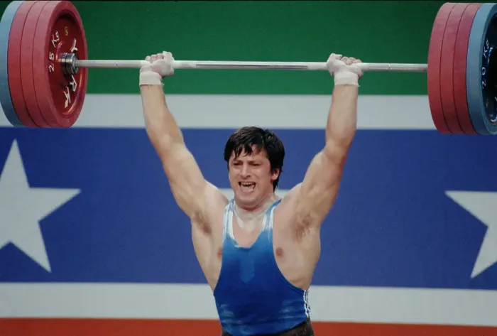 Framed Print : 1984 Summer Olympics - Men's 100kg Weightlifting