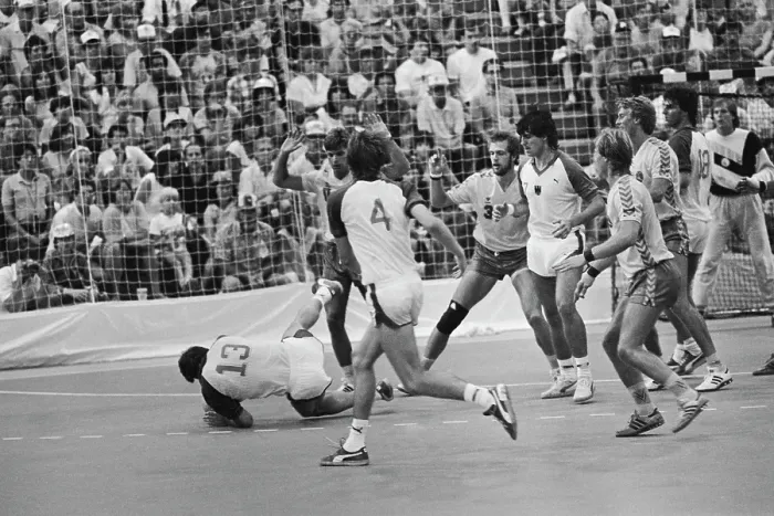 Framed Print : 1984 Summer Olympics - Men's Handball Match #8 Framed Print : 1984 Summer Olympics - Men's Handball Match #8