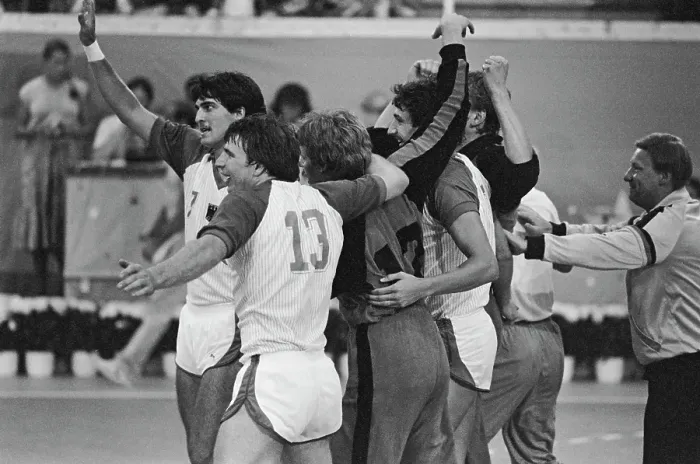 Framed Print : 1984 Summer Olympics - Men's Handball Match #8 Framed Print : 1984 Summer Olympics - Men's Handball Match #8