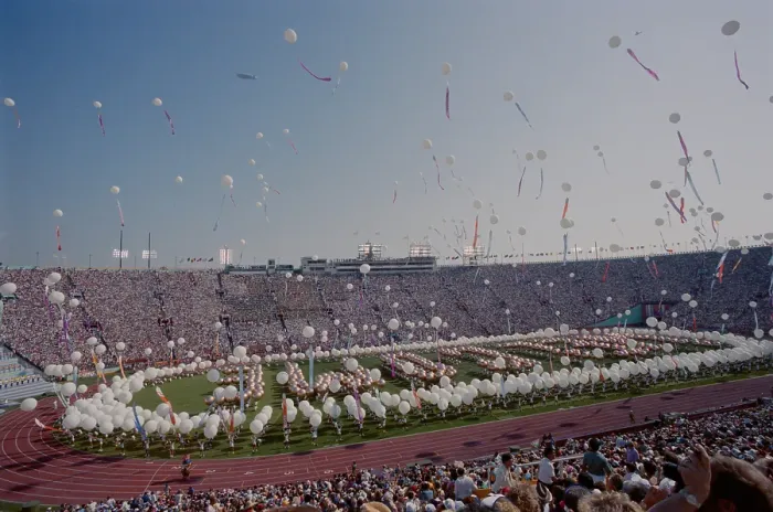 Framed Print : 1984 Summer Olympics - Opening Ceremony Framed Print : 1984 Summer Olympics - Opening Ceremony