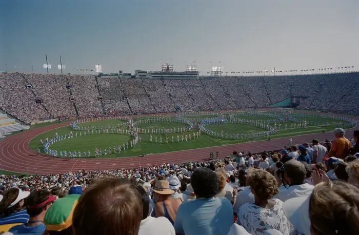 Framed Print : 1984 Summer Olympics - Opening Ceremony Framed Print : 1984 Summer Olympics - Opening Ceremony