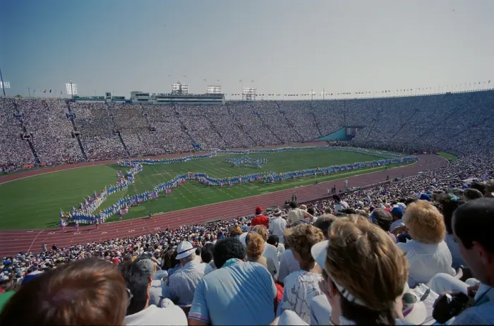Framed Print : 1984 Summer Olympics - Opening Ceremony Framed Print : 1984 Summer Olympics - Opening Ceremony