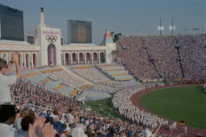 Framed Print : 1984 Summer Olympics - Opening Ceremony Framed Print : 1984 Summer Olympics - Opening Ceremony