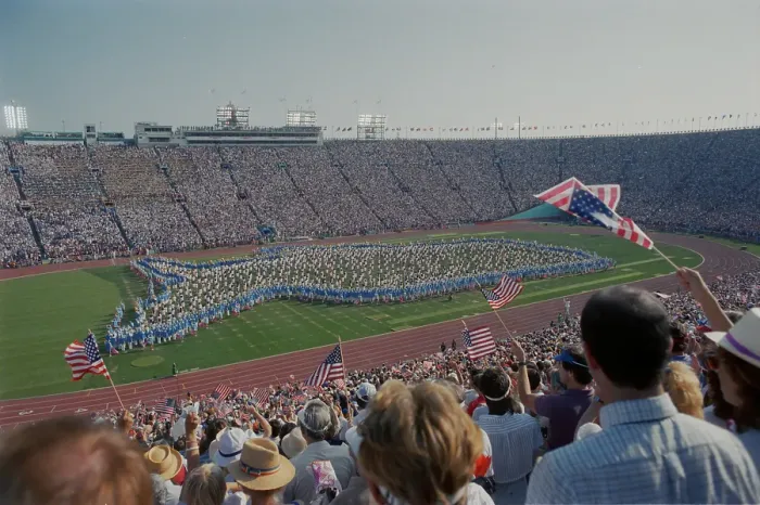 Framed Print : 1984 Summer Olympics - Opening Ceremony Framed Print : 1984 Summer Olympics - Opening Ceremony