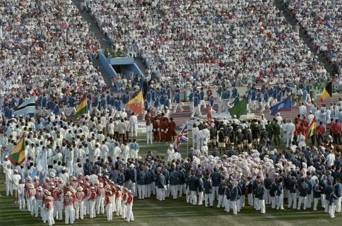 Framed Print : 1984 Summer Olympics - Opening Ceremony Framed Print : 1984 Summer Olympics - Opening Ceremony