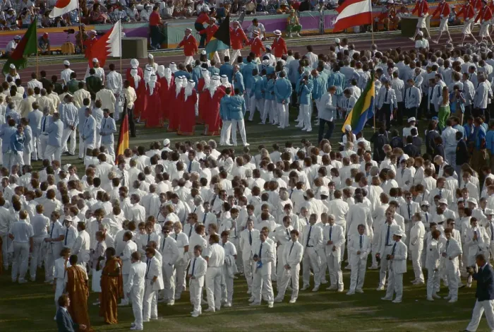 Framed Print : 1984 Summer Olympics - Opening Ceremony Framed Print : 1984 Summer Olympics - Opening Ceremony