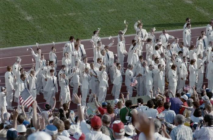 Framed Print : 1984 Summer Olympics - Opening Ceremony Framed Print : 1984 Summer Olympics - Opening Ceremony