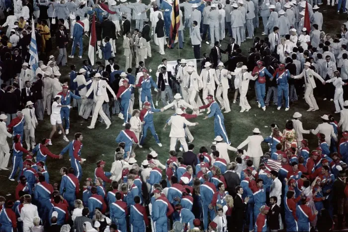 Framed Print : 1984 Summer Olympics - Opening Ceremony Framed Print : 1984 Summer Olympics - Opening Ceremony