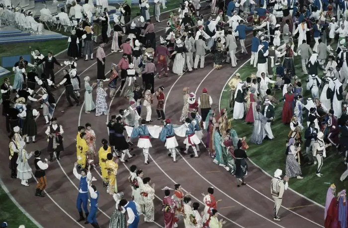 Framed Print : 1984 Summer Olympics - Opening Ceremony Framed Print : 1984 Summer Olympics - Opening Ceremony