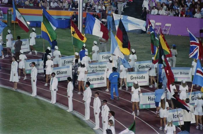 Framed Print : 1984 Summer Olympics - Opening Ceremony Framed Print : 1984 Summer Olympics - Opening Ceremony
