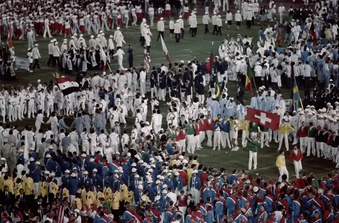 Framed Print : 1984 Summer Olympics - Opening Ceremony Framed Print : 1984 Summer Olympics - Opening Ceremony