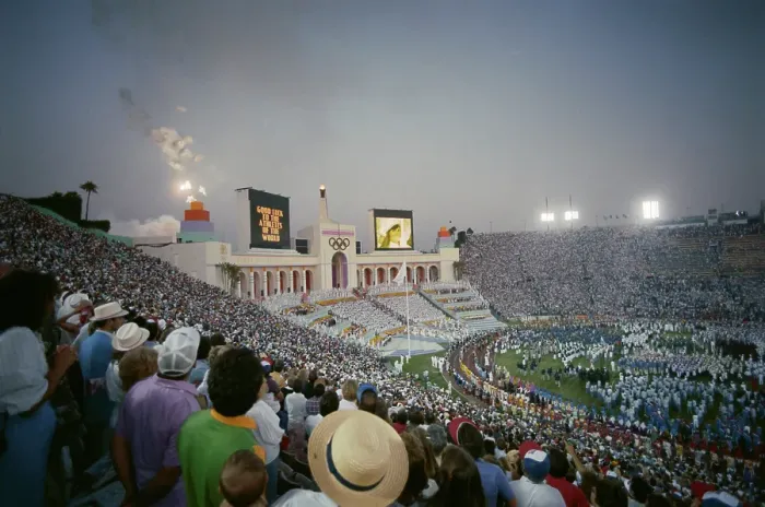 Framed Print : 1984 Summer Olympics - Opening Ceremony Framed Print : 1984 Summer Olympics - Opening Ceremony