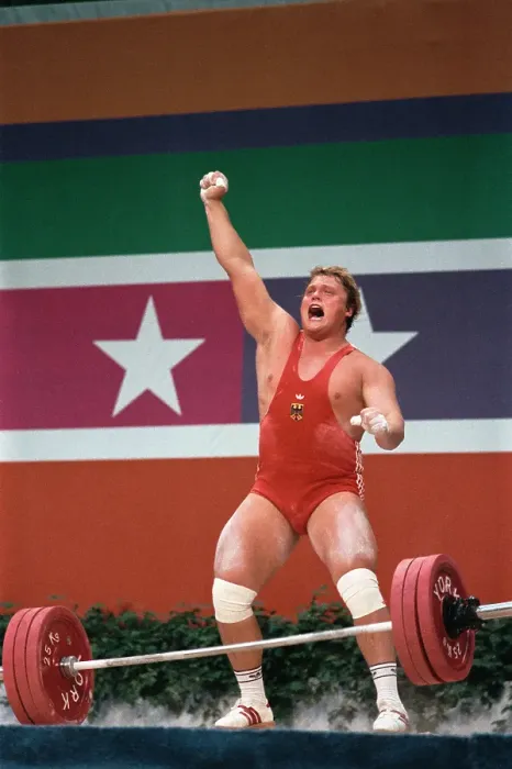 Framed Print : 1984 Summer Olympics - Super Heavyweight Weightlifting