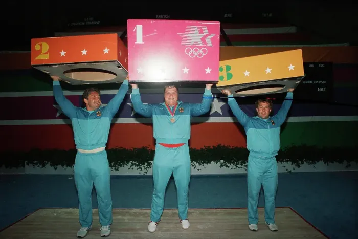 Framed Print : 1984 Summer Olympics - Weightlifting Framed Print : 1984 Summer Olympics - Weightlifting