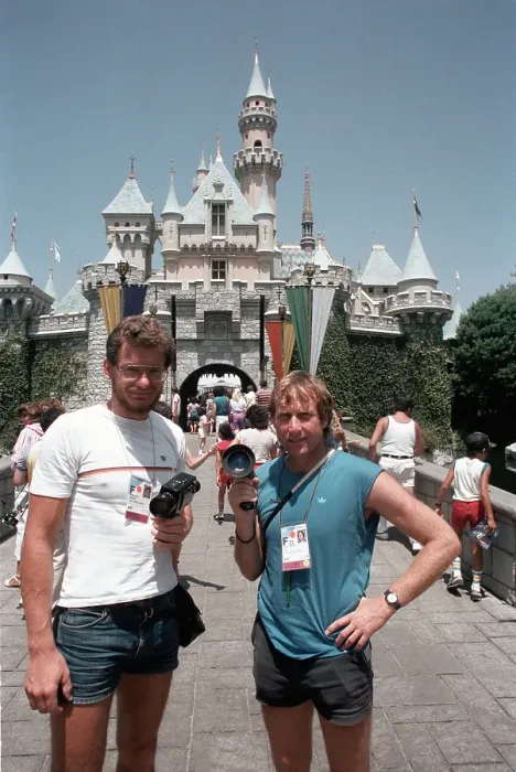 Framed Print : 1984 Summer Olympics - West German Athletes Visit Disneyland Framed Print : 1984 Summer Olympics - West German Athletes Visit Disneyland