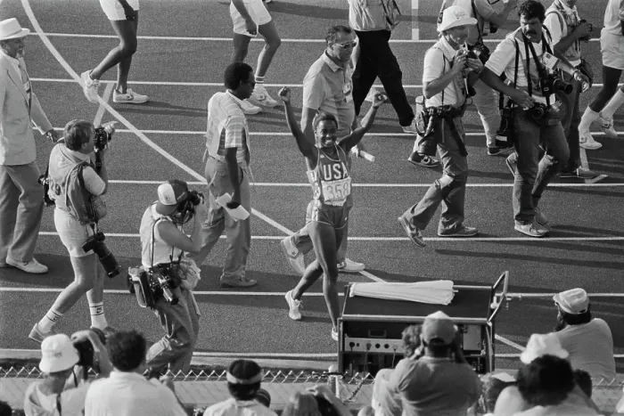 Framed Print : 1984 Summer Olympics - Women's 100 Metres Final Framed Print : 1984 Summer Olympics - Women's 100 Metres Final