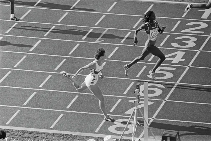 Framed Print : 1984 Summer Olympics - Women's 400 Metres Semifinal Framed Print : 1984 Summer Olympics - Women's 400 Metres Semifinal