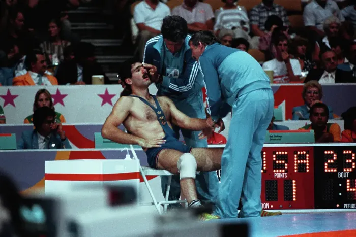 Framed Print : 1984 Summer Olympics - Wrestling - Men's Freestyle 74kg Framed Print : 1984 Summer Olympics - Wrestling - Men's Freestyle 74kg