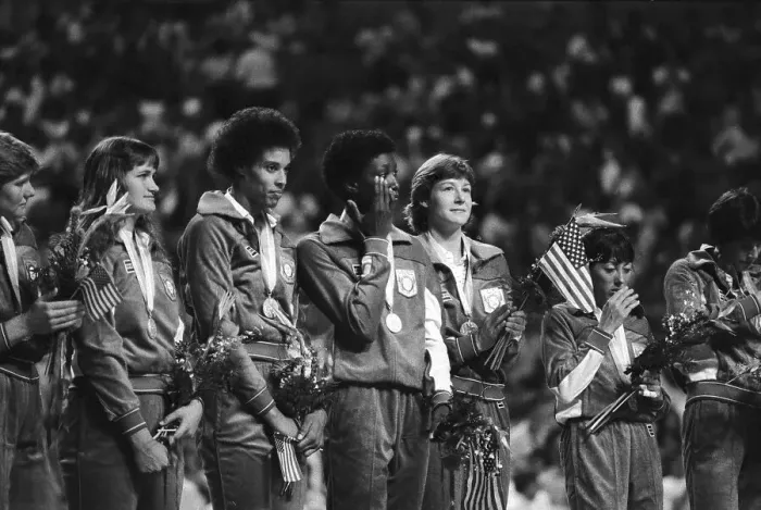 Framed Print : The 1984 Woman's Silver Medal Olympic Volleyball Team