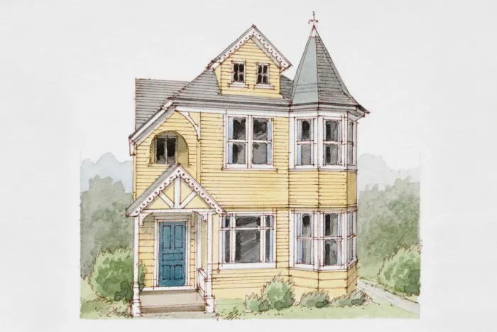 Framed Print : 19th century American house Framed Print : 19th century American house
