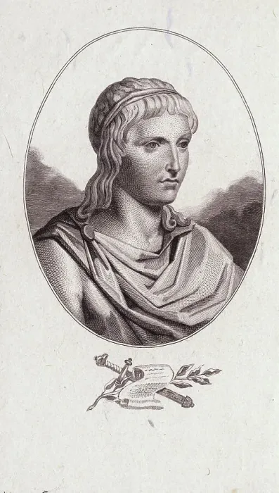 Framed Print : 19th-Century Engraving of Gaius Tranquillus Suetonius