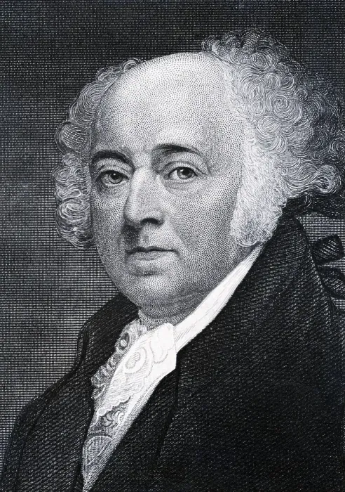 Framed Print : 19th-Century Engraving of a Portrait of President John Adams Framed Print : 19th-Century Engraving of a Portrait of President John Adams