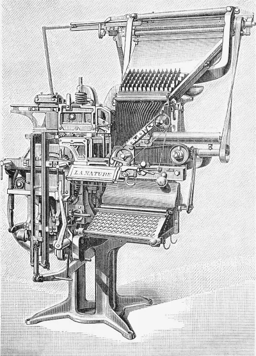 Framed Print : 19th Century Linotype Machine Framed Print : 19th Century Linotype Machine