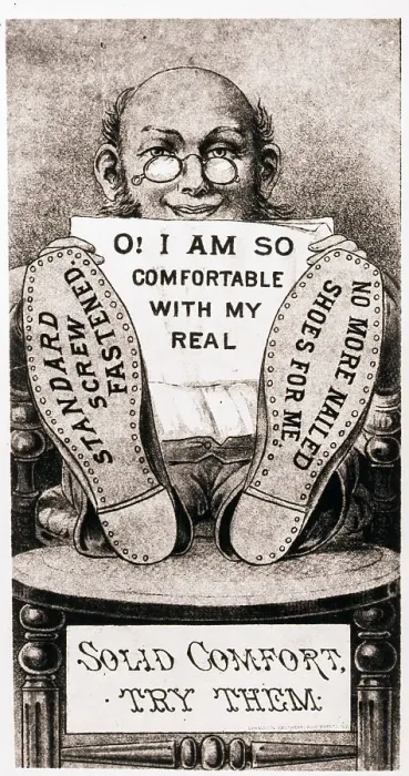 Framed Print : 19Th Century Shoe Advertising Framed Print : 19Th Century Shoe Advertising