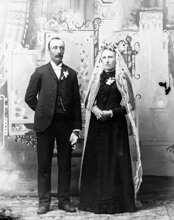 Framed Print : 19Th Century Wedding Portrait