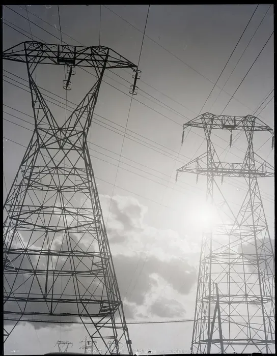 Framed Print : 200, 000-Volt Transmission Towers