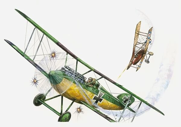 20th century, aeroplane, aggression, conflict, day, fokker, horizontal, military