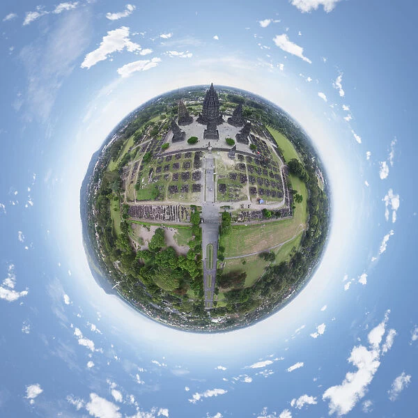 360 Aerial Panorama of Prambanan, Indonesia