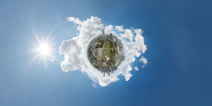 Framed Print : The 360-degree Little Planet View of Singapore Framed Print : The 360-degree Little Planet View of Singapore