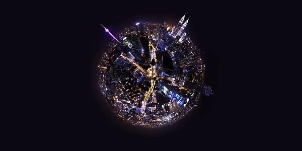 360 Night View above Kuala Lumpur, Malaysia