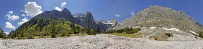 Framed Print : 360 panorama of the Hollental valley, with Zugspitze and Zugspitze massif, Hammerbach, Garmisch-Partenkirchen District, Upper Bavaria, Bavaria, Germany Framed Print : 360 panorama of the Hollental valley, with Zugspitze and Zugspitze massif, Hammerbach, Garmisch-Partenkirchen District, Upper Bavaria, Bavaria, Germany