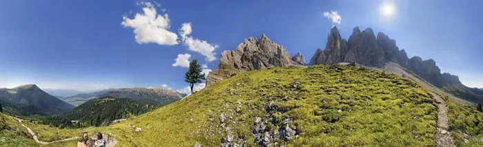 Framed Print : 360 panoramic view near Mittagsscharte gorge with the Geisler Mountains and the Villnoesstal valley, Puez-Geisler Nature Park, province of Bolzano-Bozen, Italy, Europe Framed Print : 360 panoramic view near Mittagsscharte gorge with the Geisler Mountains and the Villnoesstal valley, Puez-Geisler Nature Park, province of Bolzano-Bozen, Italy, Europe